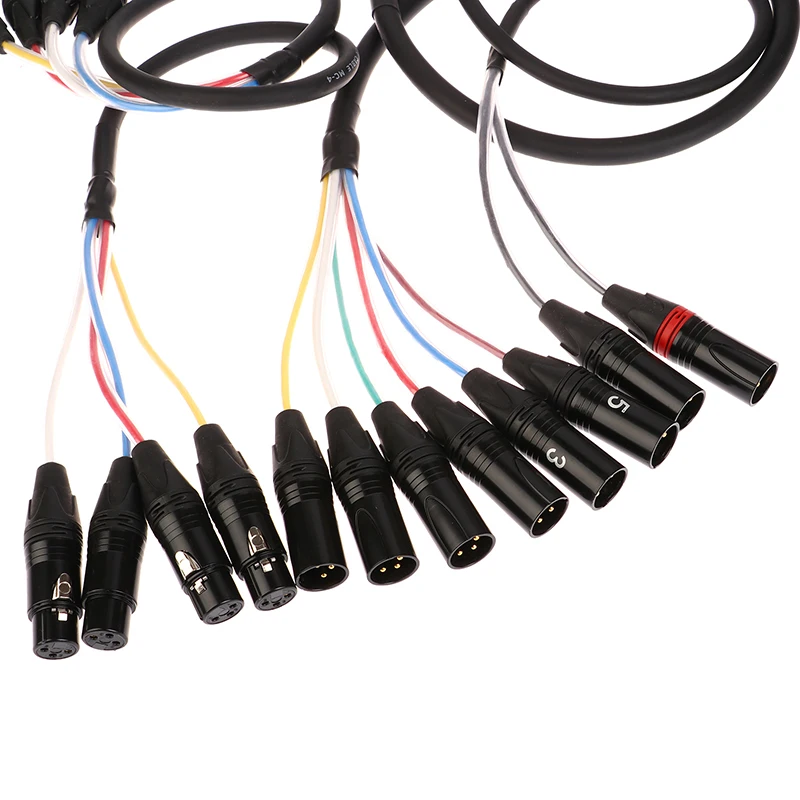 2 4 6 Channel Professional Multi-Media 3 Pin XLR Cable Male To Female Balanced Audio Extension Cord