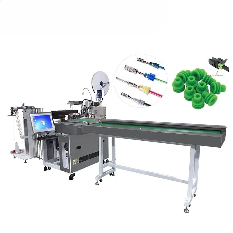 EW-5020 Wire Connector Seals Loading Wire Stripping And Soldering Machine