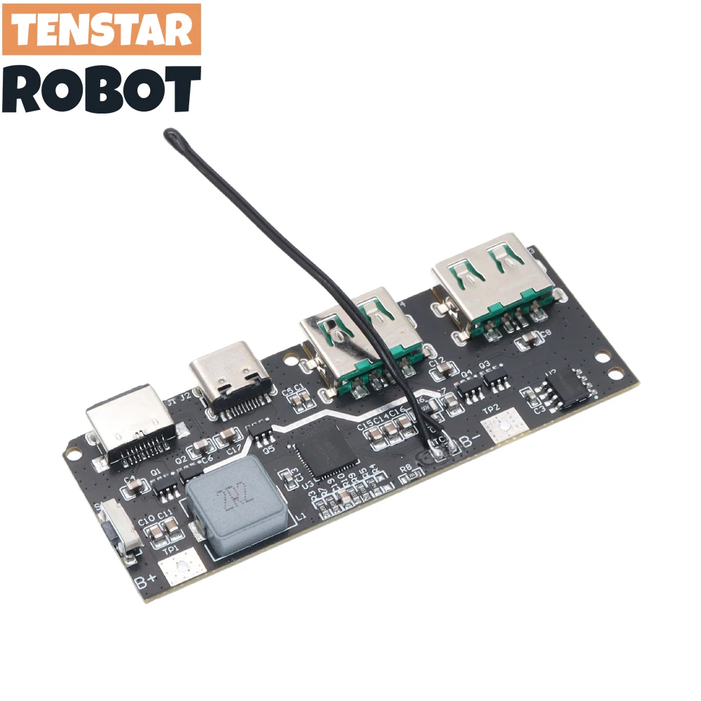 QC4.0 QC3.0 LED Dual USB 5V 4.5A 22.5W Micro/Type-C USB Mobile Power Bank 18650 Charging Module Temperature / Circuit Protection