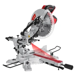 LUXTER 1800W 255mm(10 inch)  Compound Sliding Miter saw Single Bevel With  Mitre Saw For Woodworking And Aluminium Cutting