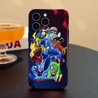 Mega Man Rockman Phone Case For iPhone 16 15 14 13 12 11 Pro Max Plus Glossy HD Fine Hole Liquid Film Soft Shell