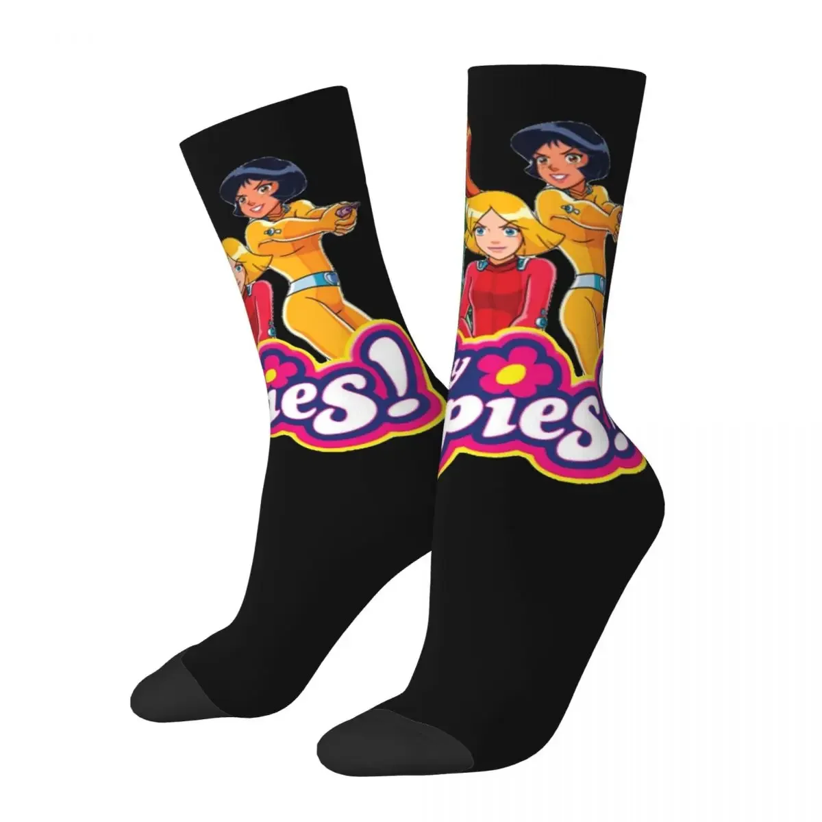 Harajuku Unisex Socks Totally Spies! Product Cute Sam Clover and Alex Skateboard Socks All Season