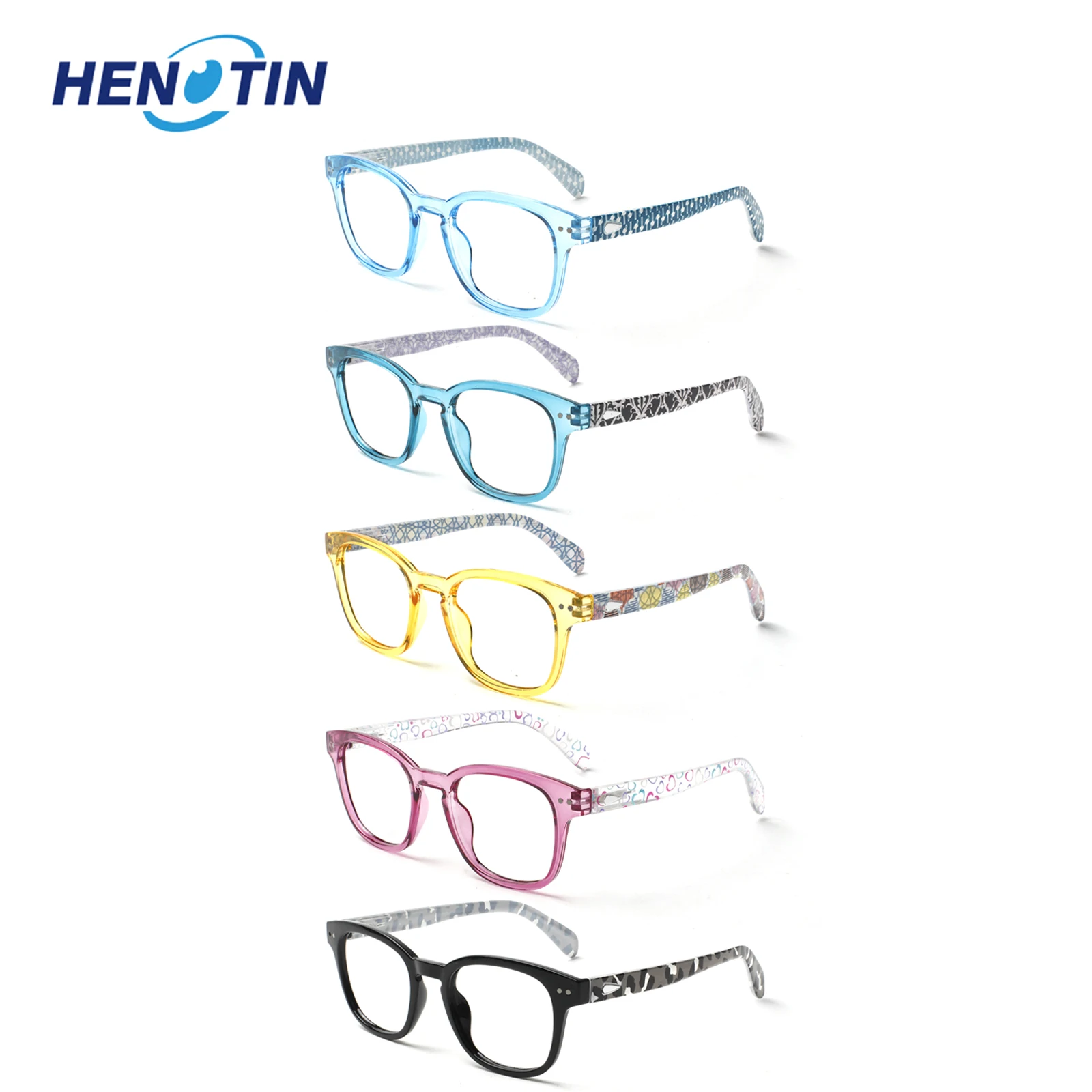 

Henotin Reading Glasses for Women Men Prescription Glasses Blue Light Blocking HD higher quality Fashion Comfortable +0--+400