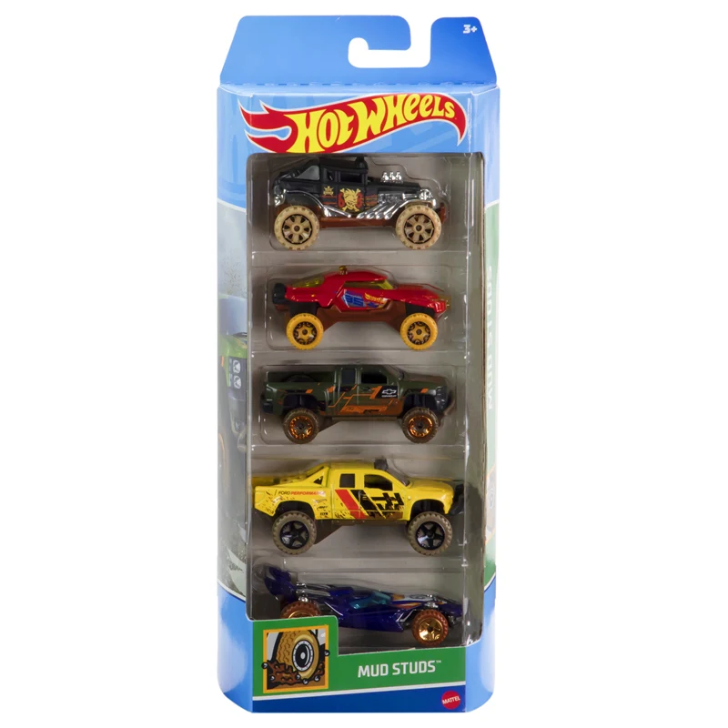 Original Hot Wheels 5 Car Pack Toys Boys 1/64 Diecast Retro Racers HW Motor Shows Mopar Flames Let\'s Race X-racers Batman Gift