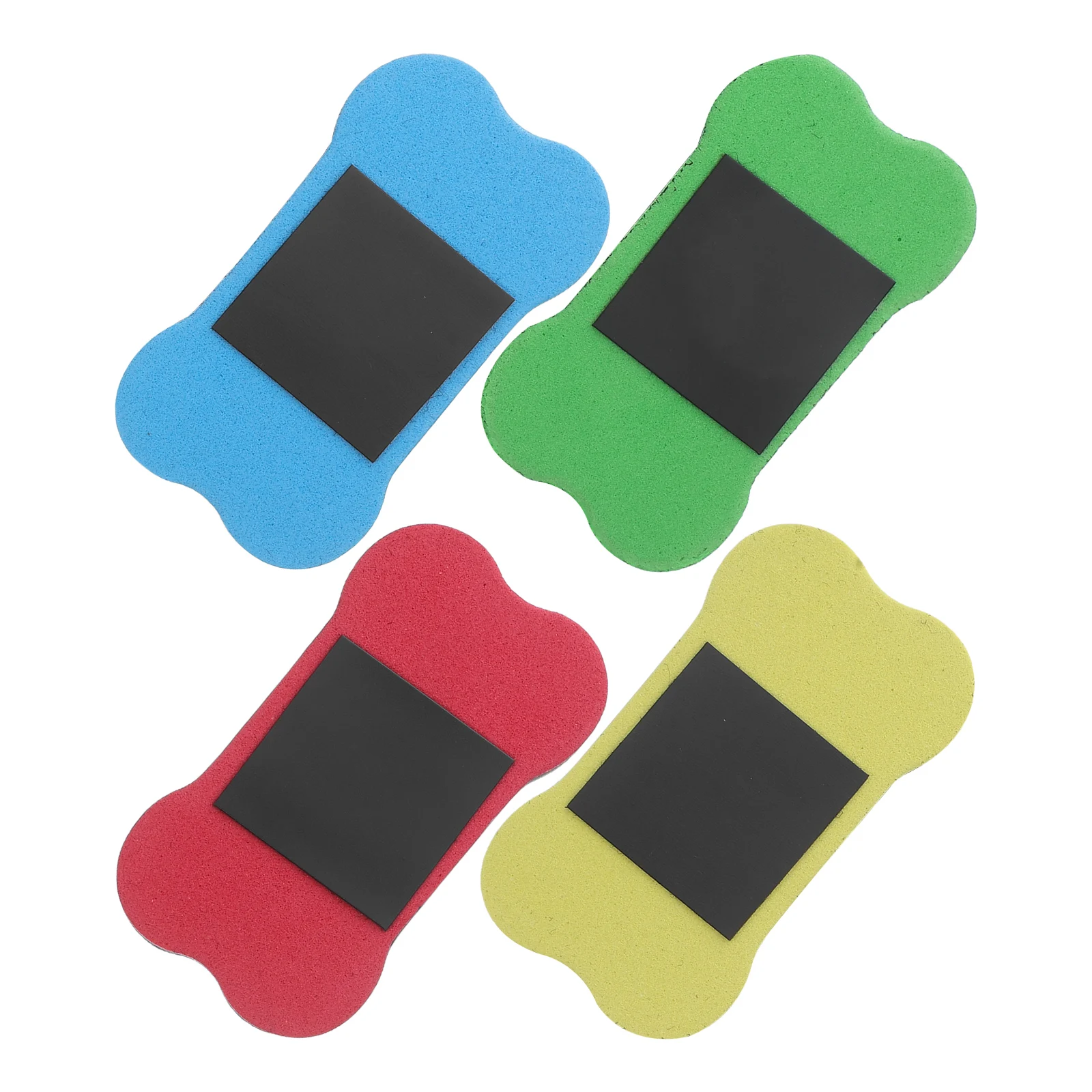 

4pcs Magnetic Whiteboard Eraser Bone Shape Lightweight School Office Supplies Home Use Teachers Students Kids