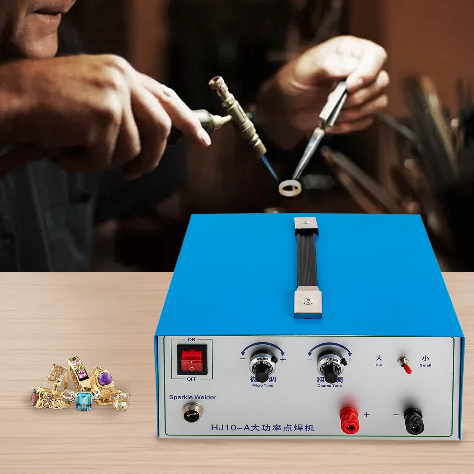 100A Spot Welder Jewelry Pulse Spot Welding Machine Welder Electric DIY Soldering Tool For Gold Silver 110V/220V