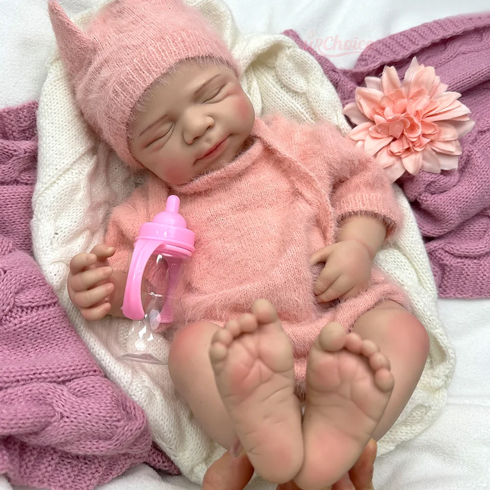 50 cm offene Mund Neugeborenen Silikon Reborn Baby Puppe Pascale bemalt/unlackiert lebensechte Reborn Baby Mädchen/Junge Künstler Sammler Geschenk