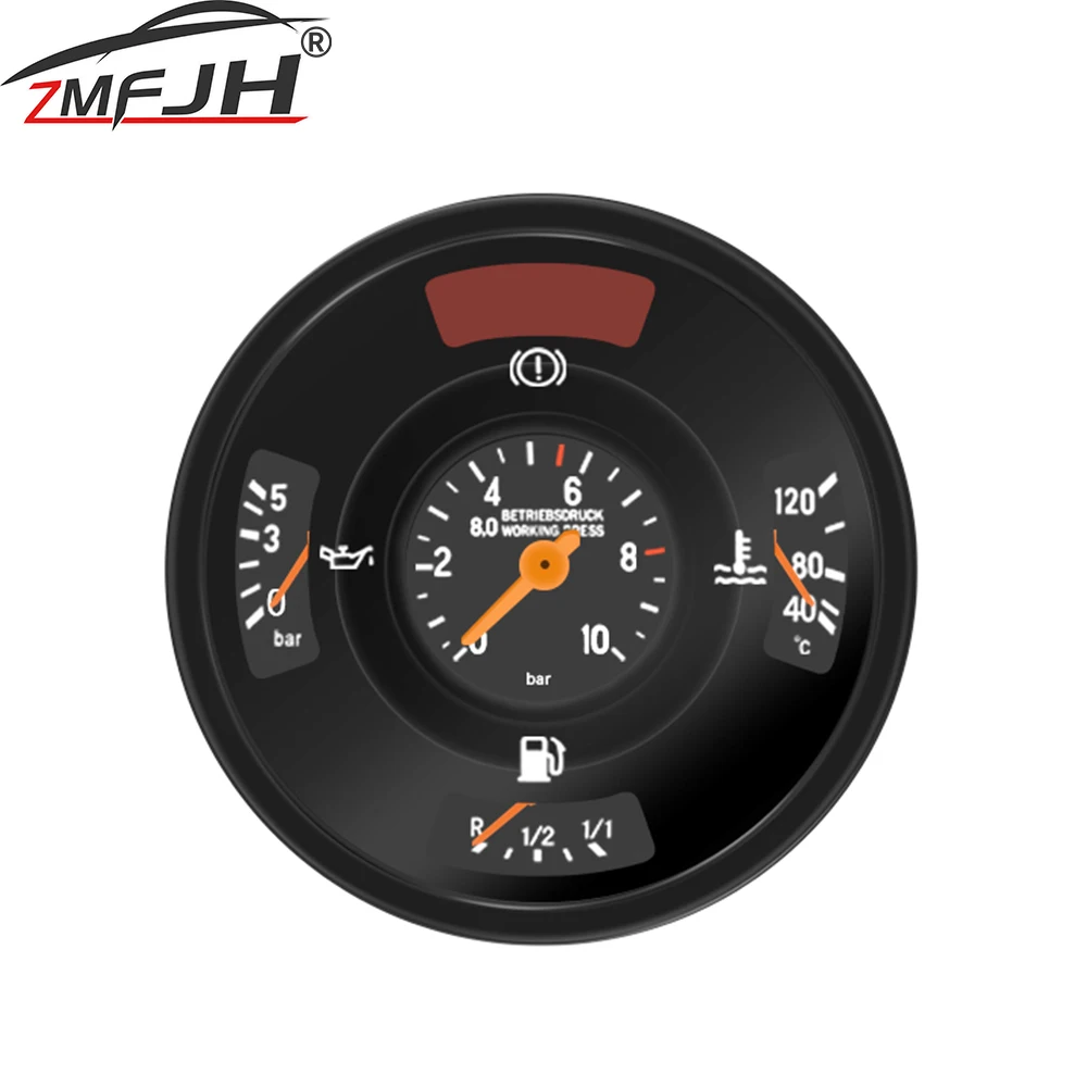 Multi-functional 4 in 1 Meter Oil Pressure Water Temp Fuel Level Gauge 0025405847 Combination Meter For Car Truck 24V Vehicle