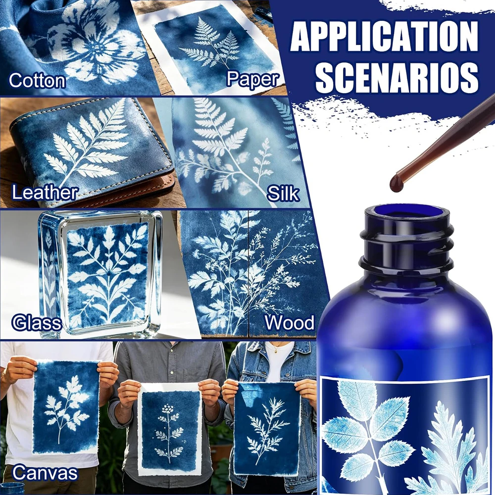 Cyanotype Liquid DIY Material Package Pigment Student Child Prints Photosensitive Photography Handicraft Cyanotiy Set Handicraft