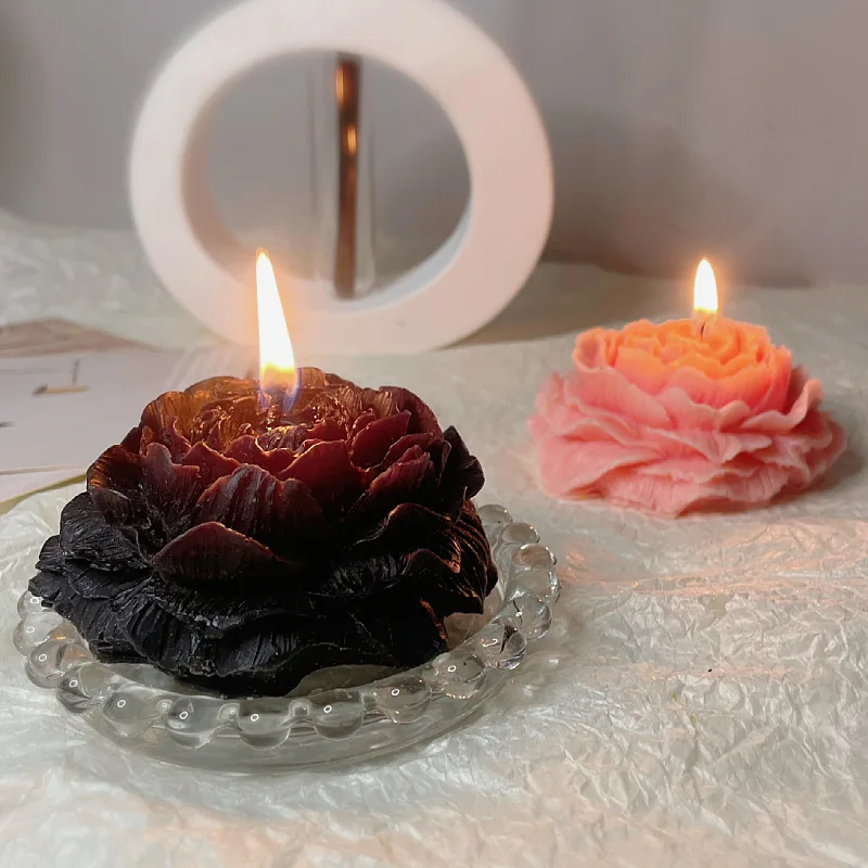 Low temperature candle, 48℃ drop melting point anti-scalding scented candle, simulation rose scented candle, party scented candl