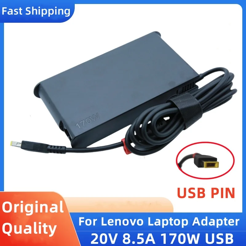 

170W 20V 8.5A USB Laptop Power Adapter Charger For Lenovo Thinkpad P1 P50 P51 P52 P53 P70 P73 W540 W541 T540P Yoga 15 45N0487