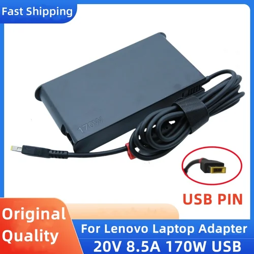 Cargador/adaptador de corriente USB para ordenador portátil, 170W, 20V, 8,5a, para Lenovo Thinkpad P1, P50, P51, P52, P53, P70, P73 W540, W541, T540P, Yoga 15, 45N0487