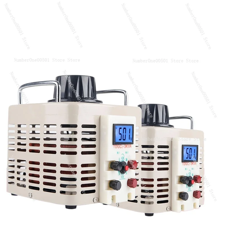 เครื่องควบคุมแรงดันไฟฟ้าเฟสเดียว 220V รุ่น TDGC2 กำลังไฟ 3KW แหล่งจ่ายไฟ AC ปรับแรงดันได้ 0-500V