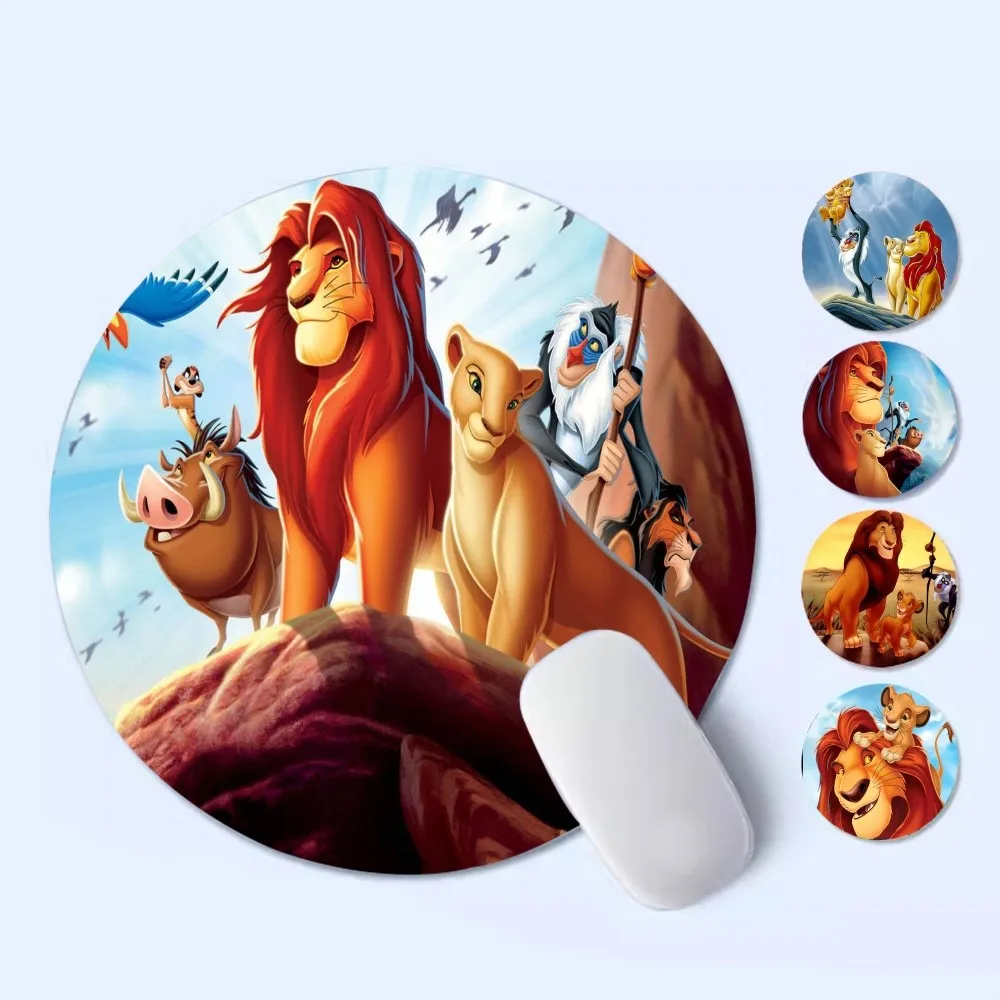 

Disney Lion King Mousepad Small Round Desktop Desk Mat Kawaii Gaming Accessories Pad Mouse Pad for PC Gamer Mousemat