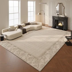 French Style Carpets for Living Room Large Area Bedroom Decor Soft Carpet Washable Lounge Floor Mat Anti-slip Study Flower Rug