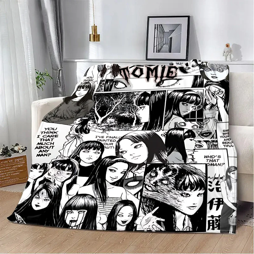 Thriller Manga Junji Ito Tomie Printed Blanket Picnic Blankets Warm Blanket Soft and Comfortable Home Travel Birthday Gift