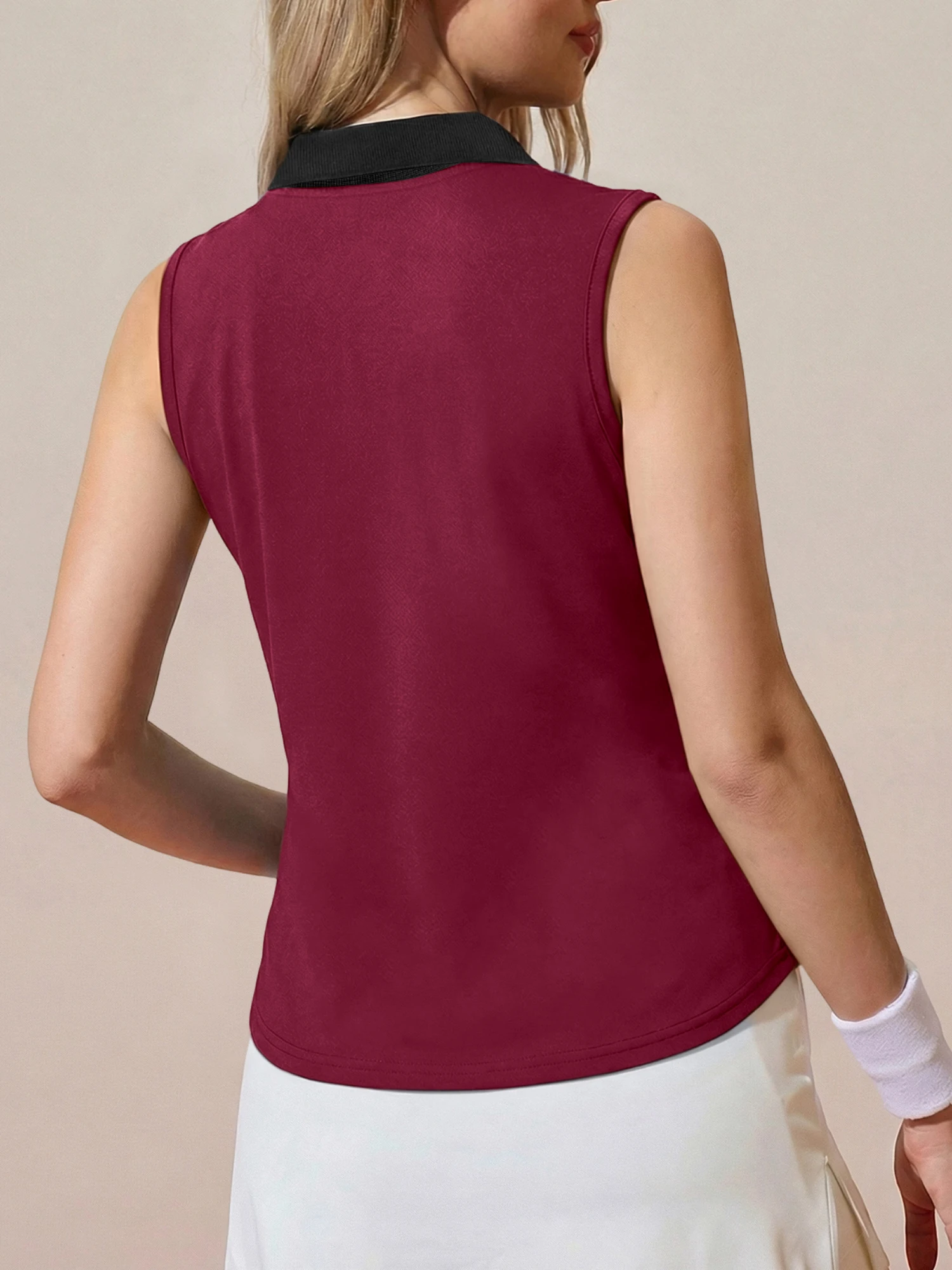 Office Siren Contrast Trim Polo Tank Top Women Preppy Aesthetic Button Up Ribbed Crop Top Sleeveless Basic