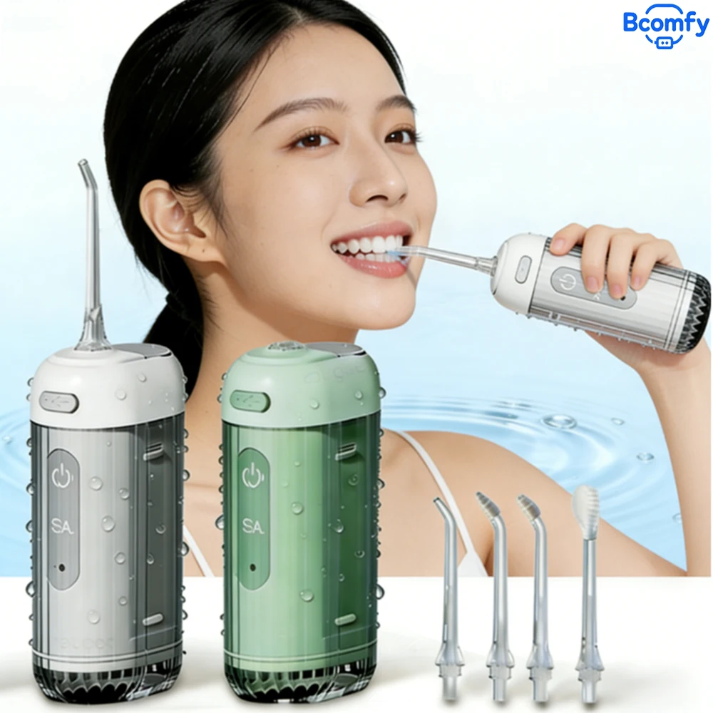 

Портативный ирригатор для полости рта с 4 режимами очистки, перезаряжаемый, водонепроницаемый (IPX7), зубной ирригатор для отбеливания зубов, 200 мл