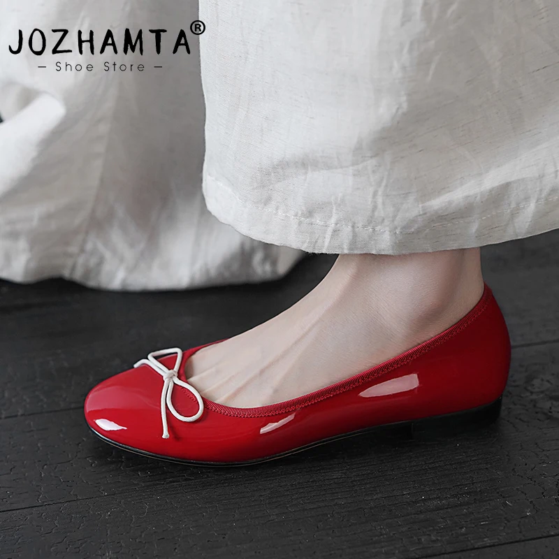 Women's Genuine Leather Round Toe Flats Shoes (US 5-9)