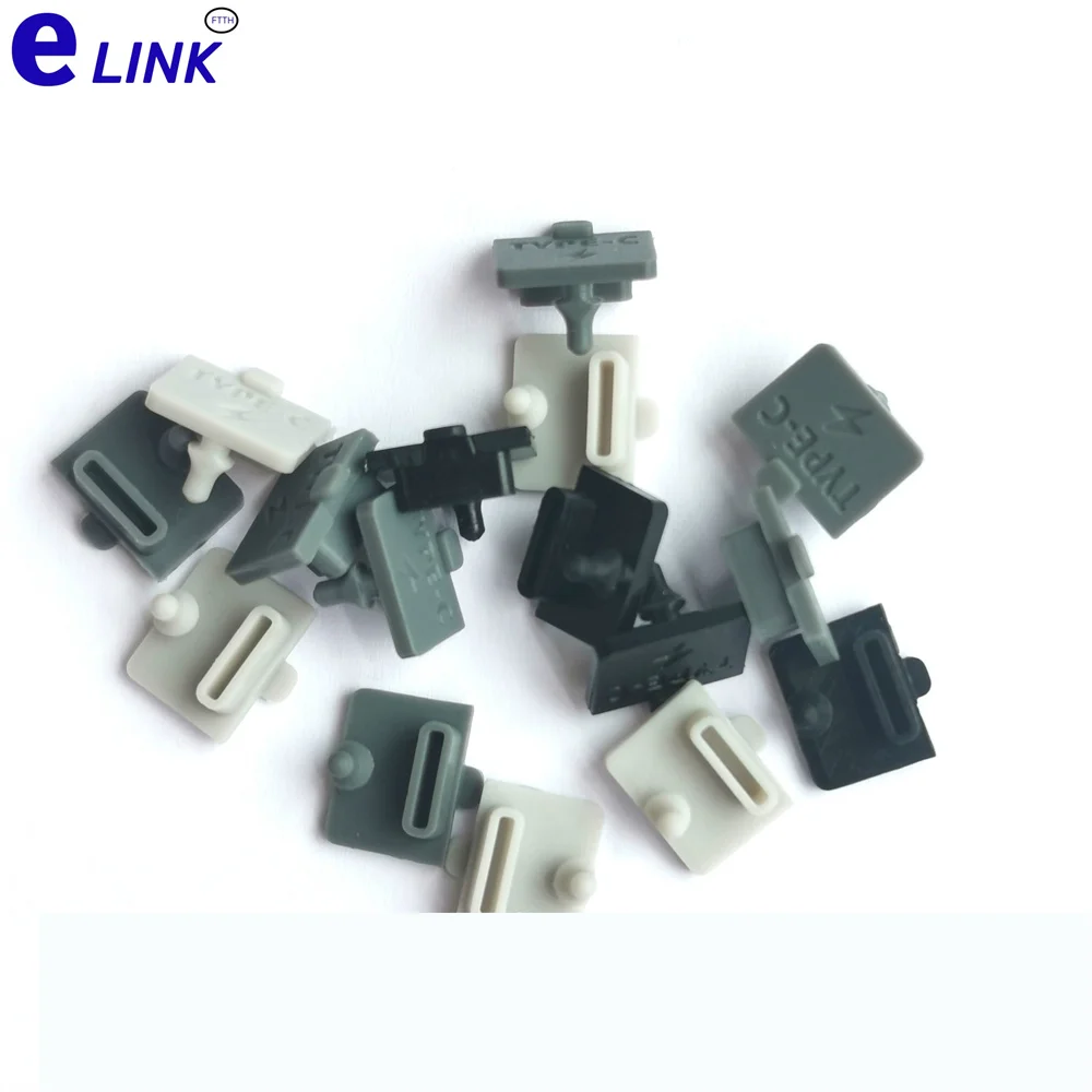 Plugue de silicone com usb tipo c interface de carregamento para huawei, à prova d'água, anti-poeira, 100pcs