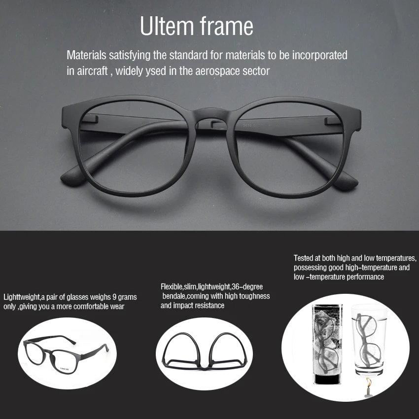 Magnet Clip On Glasses Full Rim Optical Frames Prescription Spectacle Round Vintage Myopia Polarization Sunglasses Anti Glare