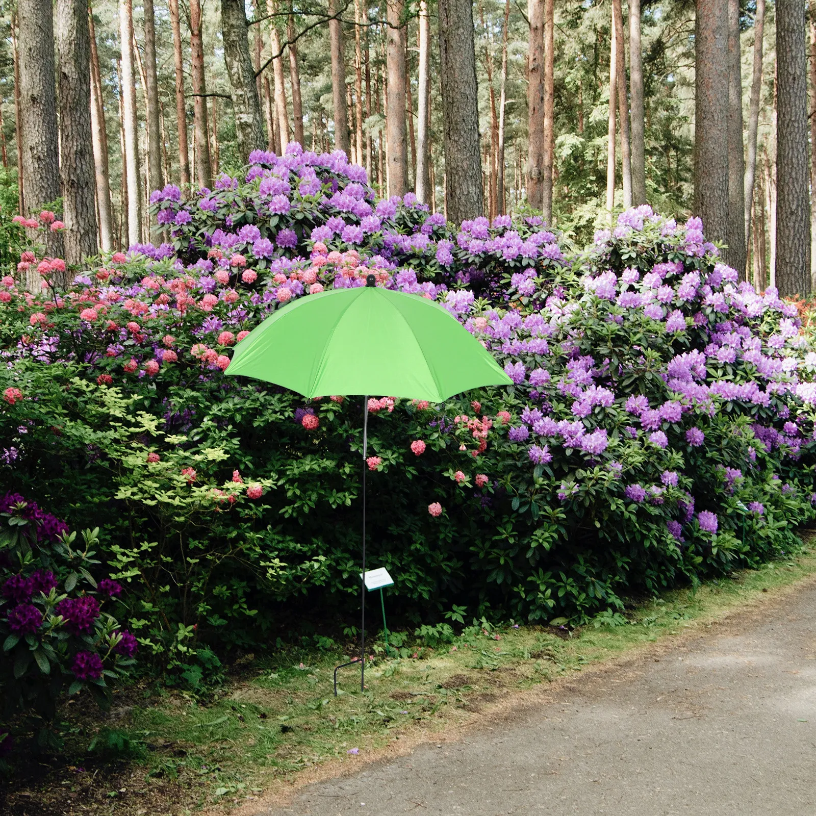 

Outdoor Plant Umbrella with Ground Spike Sturdy Sun and Rain Shield for Garden Balcony Patio Plant Protection Cover