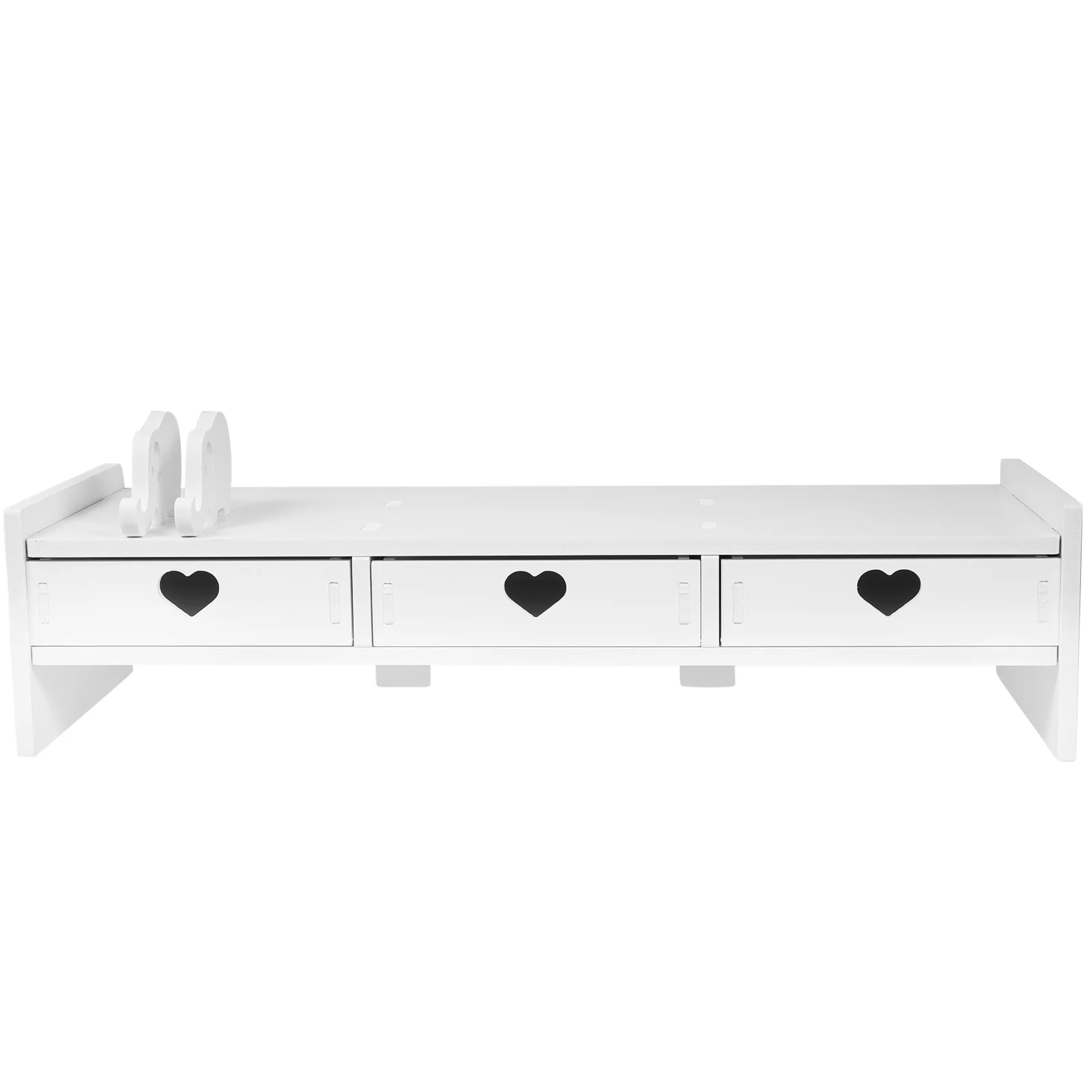 

Computer Monitor Riser Desk Organizer Keyboard Storage Drawer Pvc Wood-Plastic Composite Minimalist Office Furniture Workspace