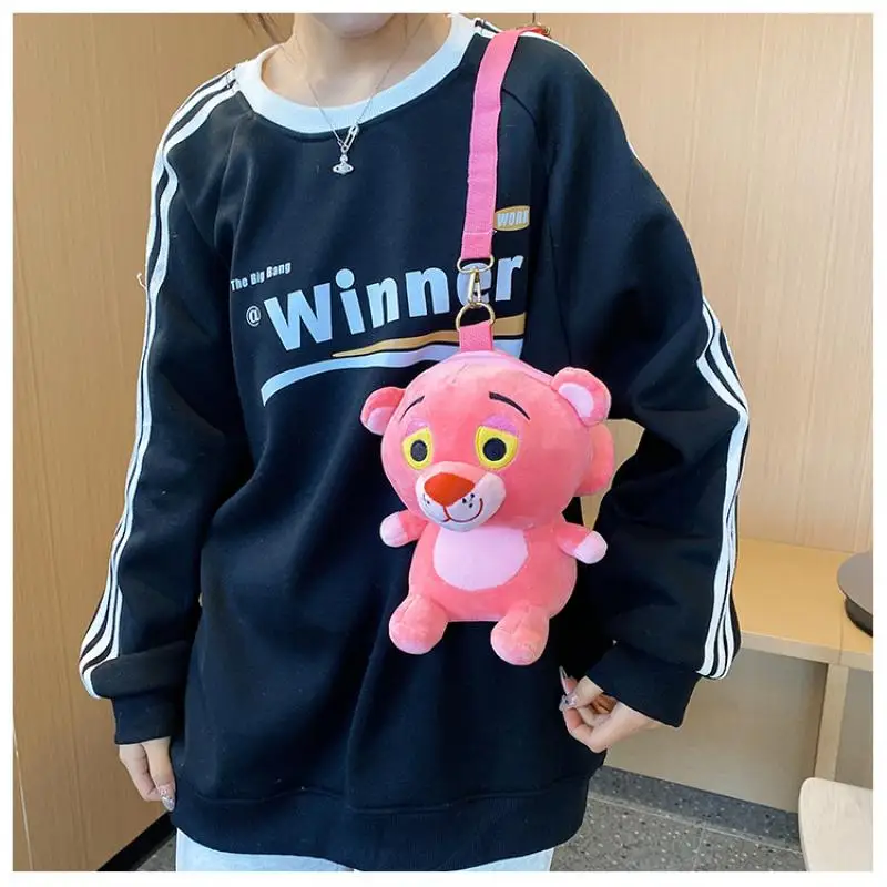 Pink Panther Doll Bag Kawaii Anime Cute Girls Plush Toys Lolita Fashion Cosplay Decoration Cartoon Storage Bag Holiday Gifts