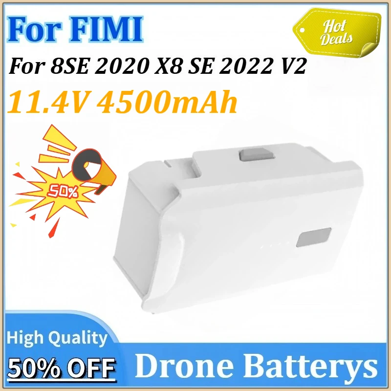

DC02A5 11.4V 4500mAh Newly upgraded Flight Drone Batterys Replacement for FIMI X8SE 2020 X8 SE 2022 V2 Camera RC Battery