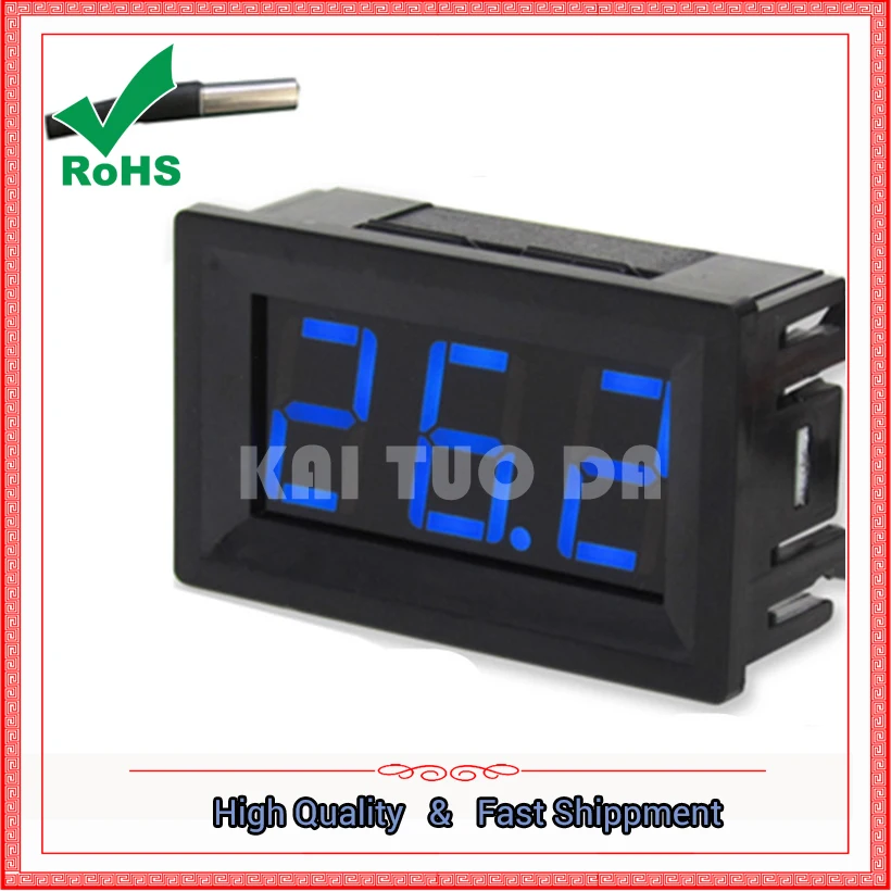 Digital Thermometer Embedded Thermometer Digital Display -50  ~ 120 Degrees Celsius  Precision Temperature Measurement