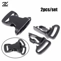 2 pz 25mm 3 vie tre punti fibbia a sgancio laterale plastica rapida nero accessori per marsupio borsa per seggiolino auto zaino in tessuto