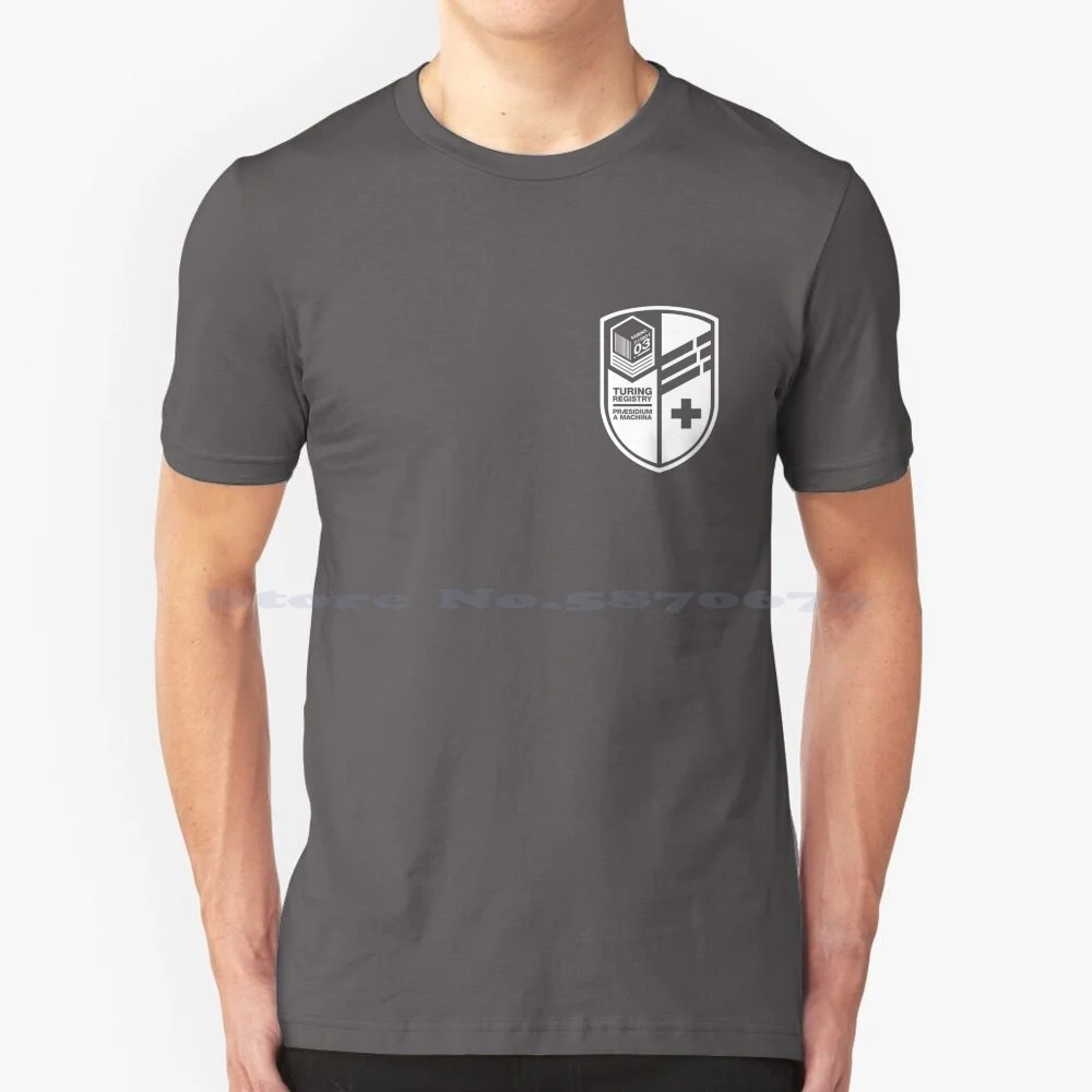 Turing Registry Insignia-White T Shirt 100% Cotton Tee Turing Neuromancer Ai Logo Insignia