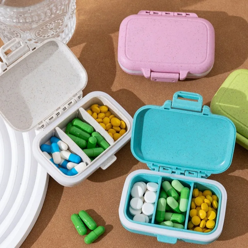 3 شبكات ديزني ميكي ماوس حبة صندوق مختومة مقاوم للرطوبة المخدرات صندوق تخزين السفر الطب موزع أقراص حاوية فيتامين