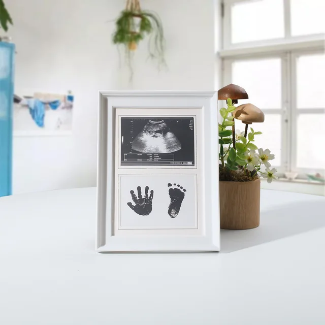 Ylsteed noworodka ramka na zdjęcia noworodka odcisk stopy podkładka z tuszem ręka i ślady stóp rekord wzrostu ramka na zdjęcia dla dzieci noworodka rekwizyty fotograficzne