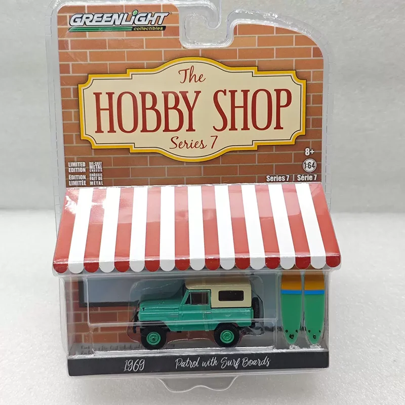 Greenlight Diecast 1:64 Scale 1969 Patrol with Surfboards Alloy Car Model Static Display Collectible Toy Gift Souvenir