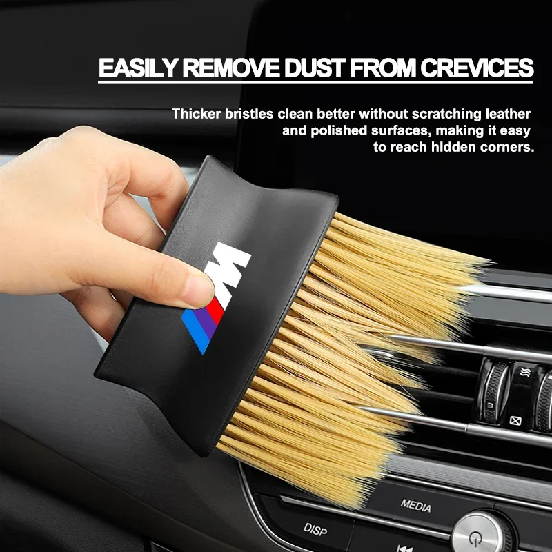 1pcs Car Crevice Dust Removal Artifact Brush Cleaning Brush Tool For BMW M Performance Power X1 X3 X6 E84 E83 F25 M3 E90 E91 E60