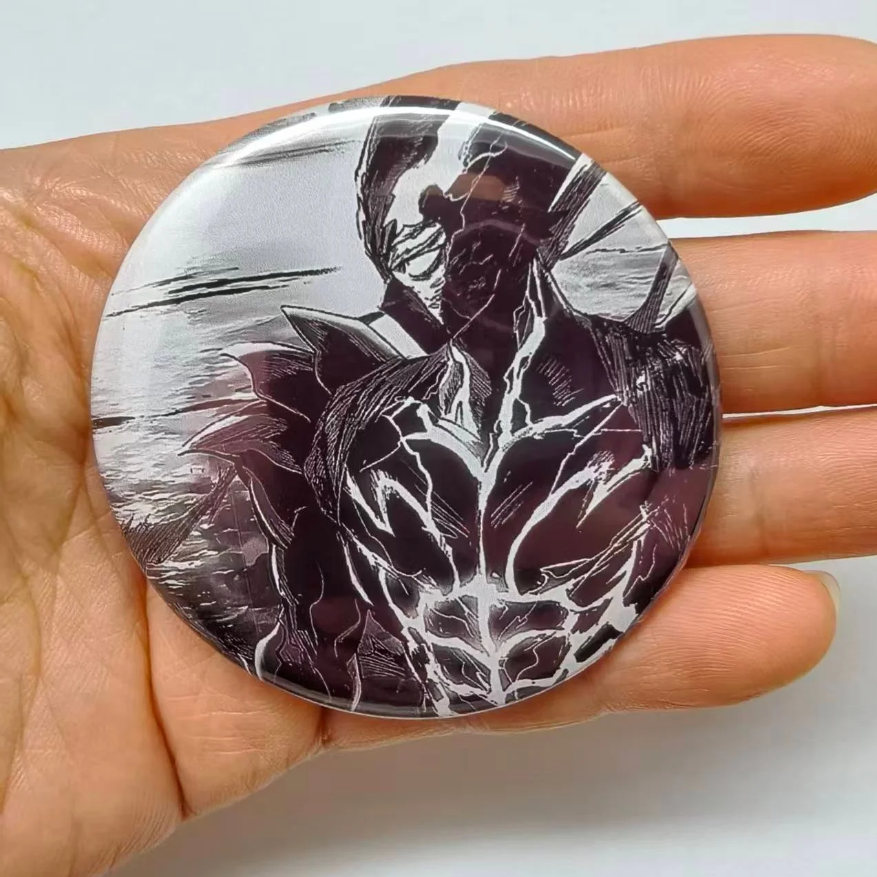 One Punch Man Garou – broches rondes en fer blanc faites à la main, épingles d'exposition, Badge de Cosplay pour vêtements, sac à dos, décoration, cadeaux