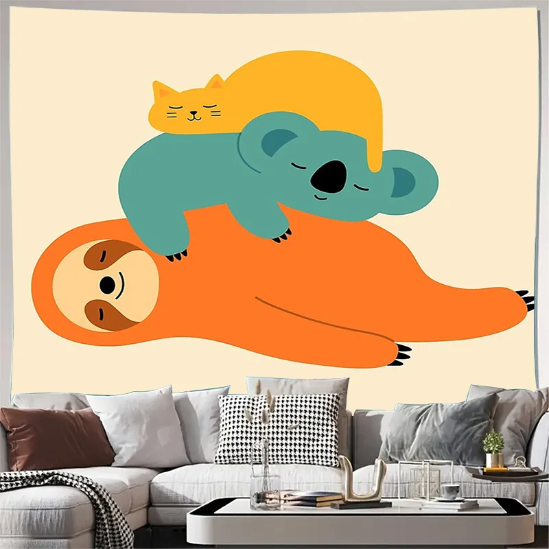 بوهو نسيج الجدار الشنق ديكور الغرفة الجمالية طبيعة المناظر الطبيعية جدار الفن غرفة النوم ديكور غرفة نوم جدار ديكور القبلية نمط الشريط #1