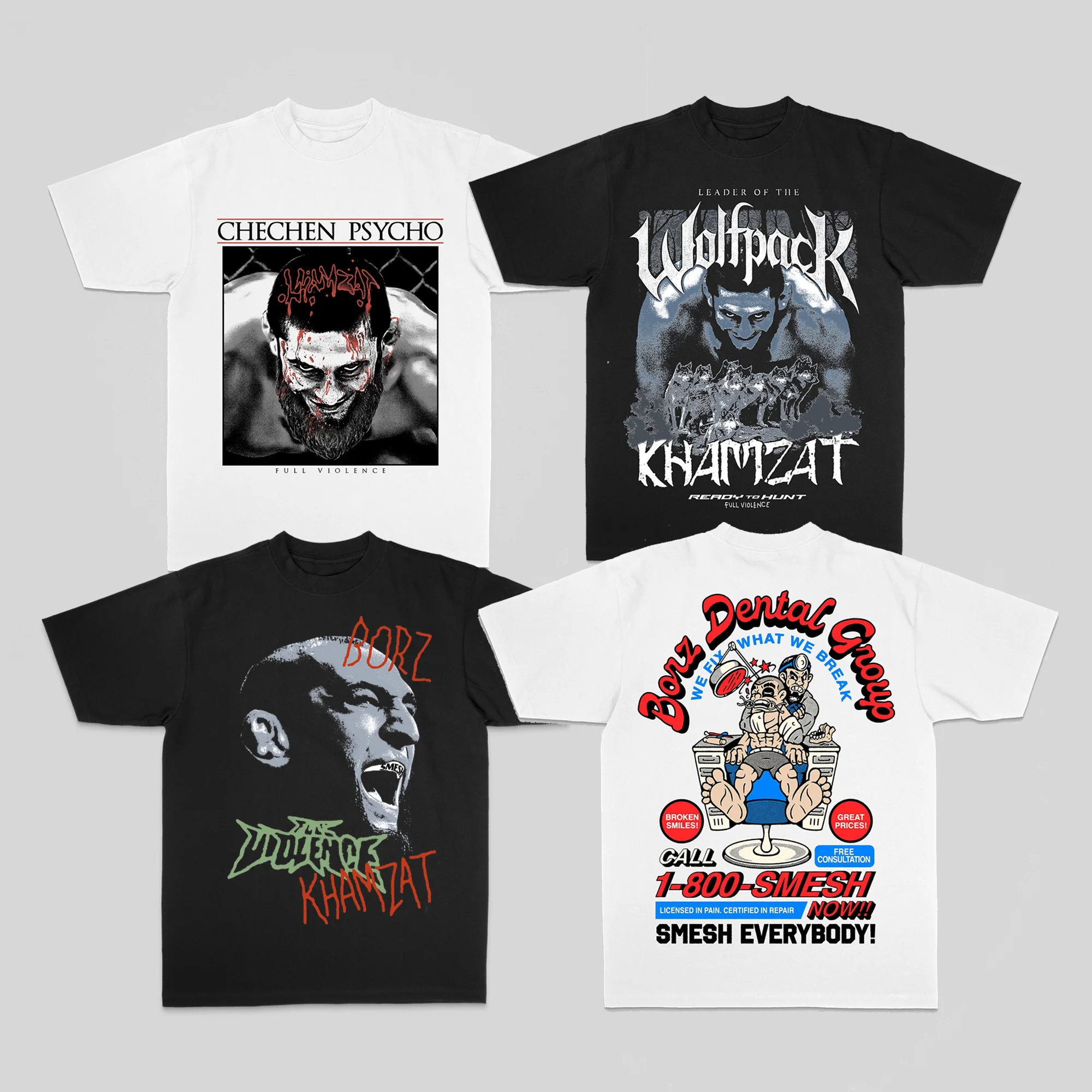 

Wolf King Kimaev boxing American hiphop rock sports music street fitness summer loose men's T-shirt short-sleeved girls' T-shirt