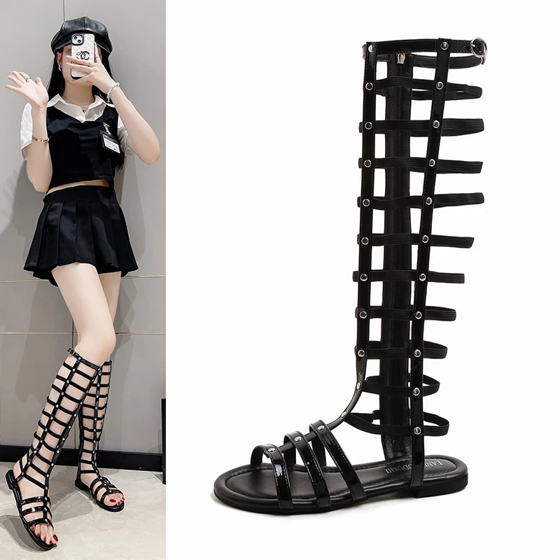 

Высококачественные женские сандалии с плоской подошвой и открытым носком, с пряжкой, модные, универсальные, удобные и нескользящие, для повседневной носки