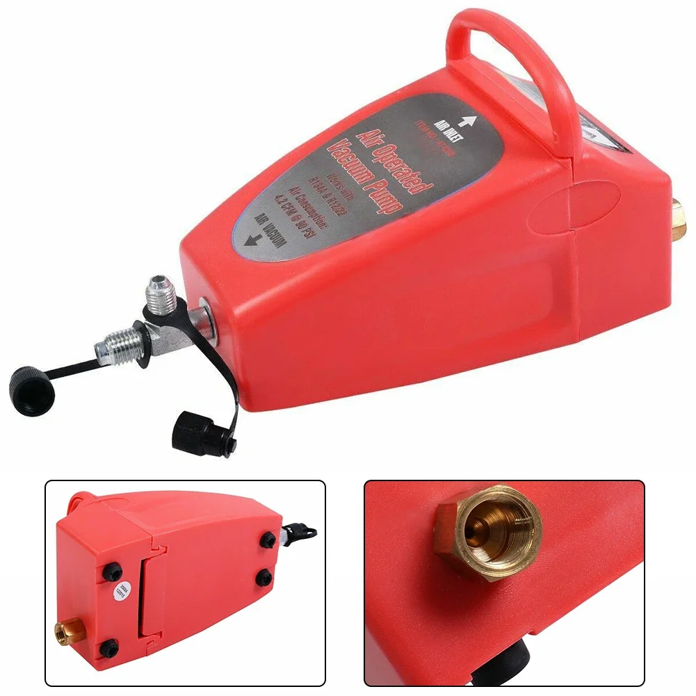 4.2CFM Air Operated Vacuum Pump A/C Auto Air Conditioning  Evacuation Pumps Aluminum Polyethylene Tools