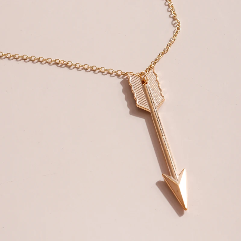 Aihua Neue Einfache Pfeil Anker Lange Anhänger Halsketten Pullover Ketten Halsketten für Frauen Mädchen Valentinstag Schmuck Kragen – Detail 6