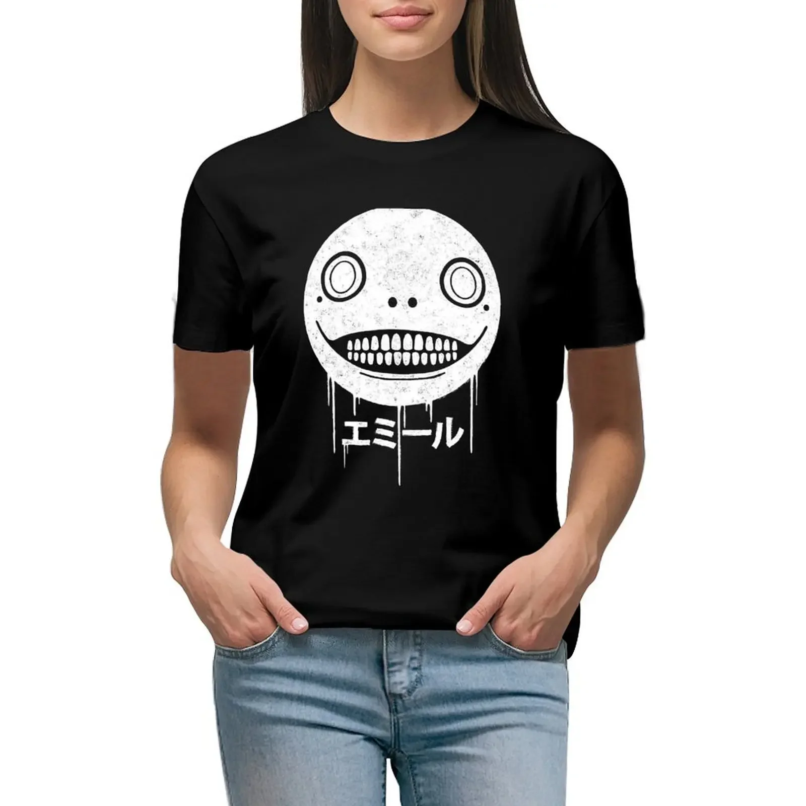 

Emil T-Shirt quick drying animal prinfor summer clothes black t shirts for Women