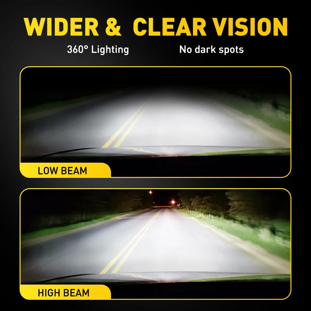 2Pcs AUXITO H11B LED Bulb High Power and High Brightness H8B H9B Car LED Headlights Daytime Running Lights Canbus Auto Lamp 12V
