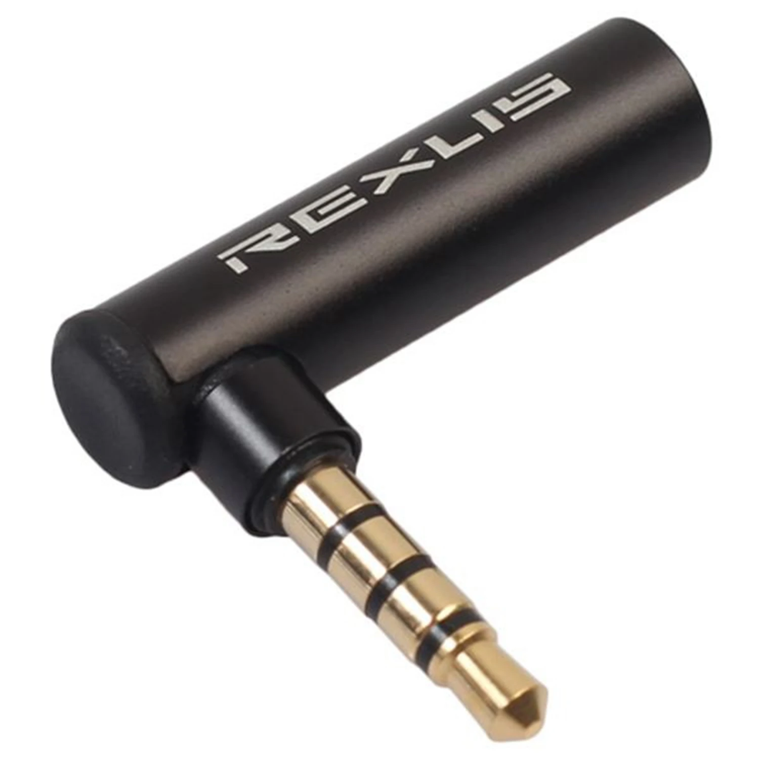 A49T REXLIS 1PC 3.5mm Male to Female 90 Degree Right Angled Adapter Audio Microphone Jack Stereo Plug Connector