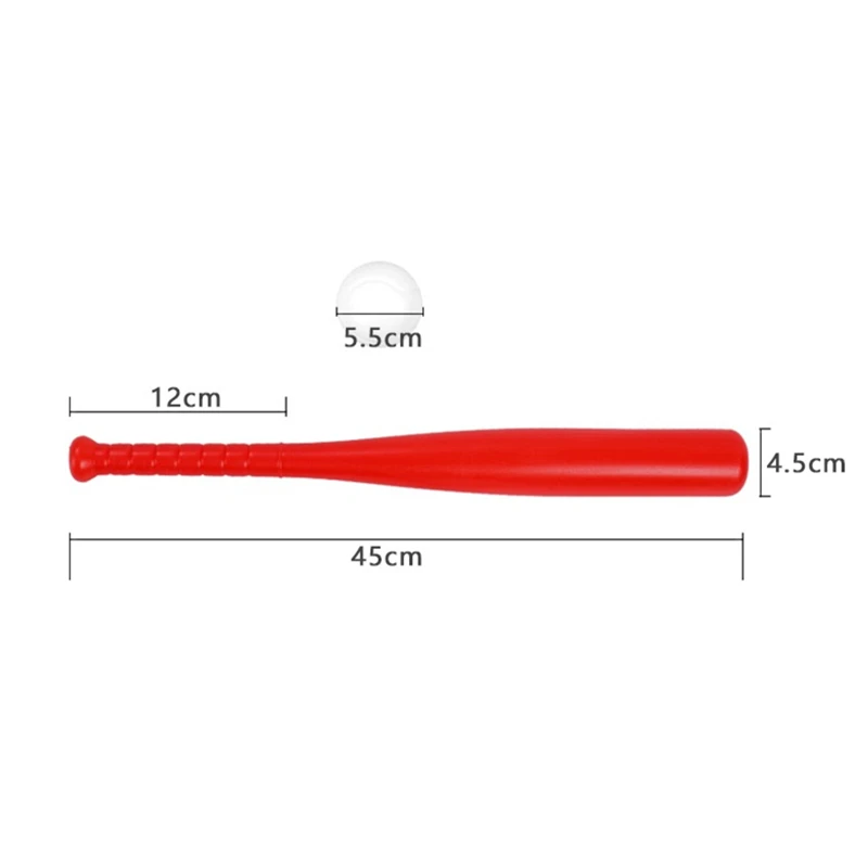 Children's Baseball Leisure Sports Toy Plastic Lightweight Baseball Bat Simulation Mini Baseball Outdoor Toy for Beginners