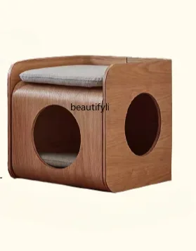 

Cat Nest Universal for Summer Closed Cat House Solid Wood Cat Shared Furniture Pet Supplies