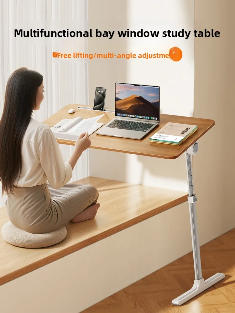 Adjustable Laptop Bed Table Foldable Wooden Tray Desk for Sofa Bedroom Study Office