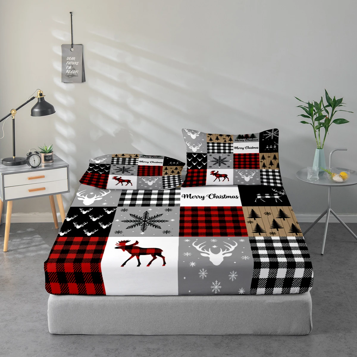 Juego de sábanas con estampado Rose Karl, protector de colchón y funda de almohada, juego de sábanas con estampado de alta definición que incluye 1 sábana ajustable + 1 o 2 fundas de almohada (60*100cm y 72*132cm son 1 funda de almohada, el resto de los t
