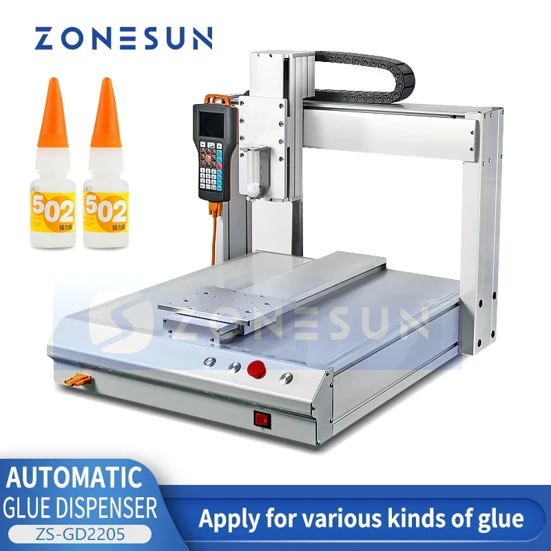 ZONESUN Automatic Glue Dispenser Programmable Route Grease Adhesive Paste Sealant Dispensing Machine ZS-GD